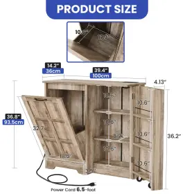 Homnia 197839658844 Tilt-out Kitchen Cabinet Storage Adjustable Shelves Garage Bin With Power Outlets #3