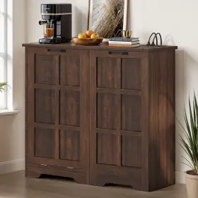 Homnia 197839664180 Tilt-out Trash Can Kitchen Cabinet Storage Adjustable Shelves With Power Outlets #2