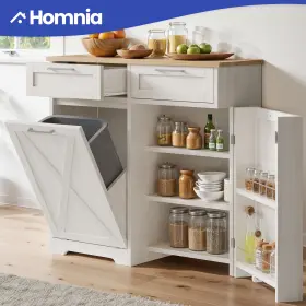 Beysh15r4y Homnia Kitchen Cabinet Tilt-out Trash Can 10 Gallon Pantry Storage With Drawers And Shelves