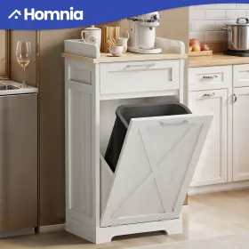 Beyshca49g Homnia 39 Inch H Tilt-out Hamper Wooden Kitchen Cabinet Garbage Bin Storage With Drawers