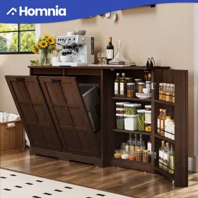 Beysheass7 Homnia 13-gallon Double Tilt-out Trash/recycling Cabinet With Island And Charging Outlet #2