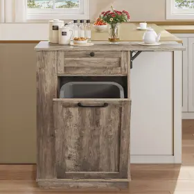 Beyshfdgy4 Homnia Tilt-out Kitchen Island Cabinet Trash Can Storage Foldable Adjustable Shelves #2