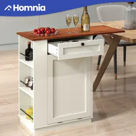 Beyshsps3t Homnia Tilt-out Trash Can Kitchen Island Cabinet Wooden Storage Hidden Garbage Bin
