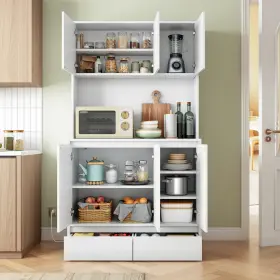 Hoobro Wt03upc01 Pantry Cabinet Kitchen 39.4 Inch L X 15.6 W 70.1 H
