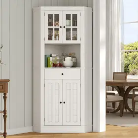 Hoobro Wt60upc01 Kitchen Pantry Cabinet 23.6 Inch L X 6.3 W 69.7 H Storage