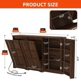 Beysh9c2ni House Shifter Dual13-gallon Recycling And Tilt-out Trash Can Cabinet Kitchen Island With Shelves #2