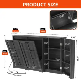 Beyshvjtb3 House Shifter Wood Recycling Cabinet Kitchen Island Hidden Trash Can Countertop Fit 13 Gallon