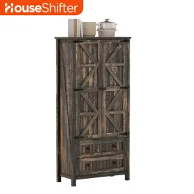 Beyshxxxb7 House Shifter Kitchen Pantry Cabinet 64-in Tall Utility Storage With 2 Drawer And Adjustable Shelf