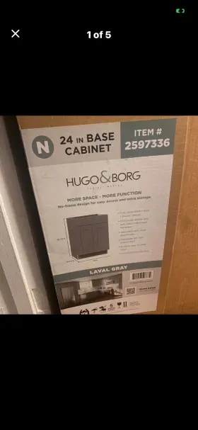 Hugo & Borg 2597336 And Laval Gray Shaker Kitchen Cabinets Soft Close