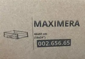 002.656.65 Ikea Maximera Drawer Medium White 18x24 Inch - New For Sektion Cabinet