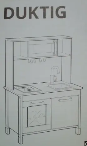 603.199.72 Ikea Duktig Mini-kitchen Birch Plywood White. - Missing Parts As Is For
