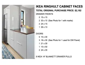 Ikea 802.662.89 Ringhult Gloss White For Sektion Kitchen Cabinet Faces And Drawer Fronts