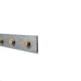 Inplace Shelving 048037020301 Burnt Wood Knobs/ Galvanized Tin Rail With Real Knobs #2