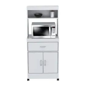 Gcm-040 Inval Kitchen Cabinet 23.62 Inch X15.75 X54.13 Laminate Microwave Storage White