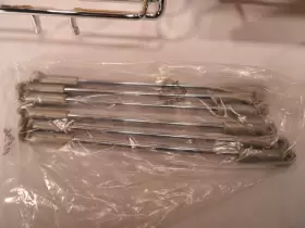 548.11.266 Kessebohmer 2x Chrome/maple Trays Approx. 7 Inch W X 19 D 3 H Lot #2
