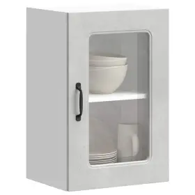 Kitchen Wall Cabinet Concrete Grey Engineered Wood Glass 721158418777 And