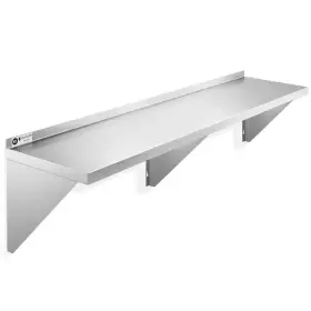 Kutler 445024040008 72 Inch W X 18 D Stainless Steel Wall Mounted Shelf Restaurant Kitchen Lau