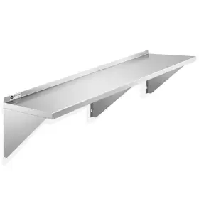 Kutler 711181198485 72 Inch W X 12 D Stainless Steel Wall Mounted Shelf Restaurant Kitchen Lau