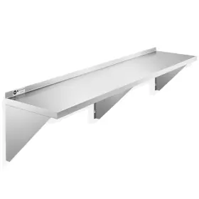 Kutler 744759492616 72 Inch W X 14 D Stainless Steel Wall Mounted Shelf Restaurant Kitchen Lau