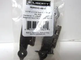 H09001c-ab-c Liberty 12- Pack Flush Door H- Hinge Antique Nickel 3-1/2 Inch #3