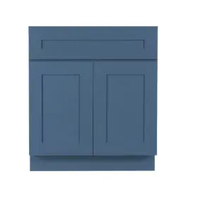 Alb-b30 Lifeart Cabinetry 34.5 Inch X 30 24 Kitchen Base Cabinet Shelves Plywood Blue