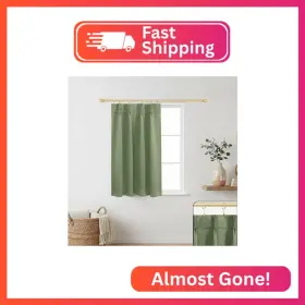 Lino Rosa Lrbsc1-ppsage2436 Cabinet Curtains For Kitchen Under Sink - Elegant Pinch Pleated Cottag