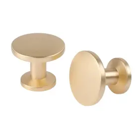 Lucky Monet 740196828254 Golden Cabinet Knobs For Dresser Drawer Hardware Gold 1.2 X 1 Inch Dia #2