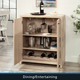 Mainstays 042666250818 Westley Bar Cabinet Spring Pine Finish