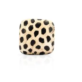 Mascot Hardware 191535000501 Flat Design Black On Distressed Yellow Resin Cabinet Knob #3