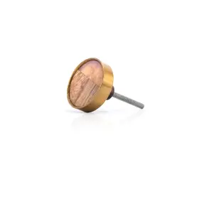 Mascot Hardware 191535005353 Athena 1-3/5 Inch Wood And Brass Cabinet Knob #2