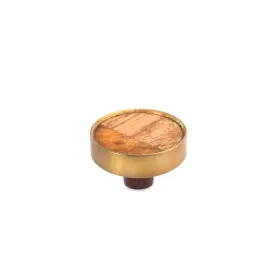 Mascot Hardware 191535005353 Athena 1-3/5 Inch Wood And Brass Cabinet Knob #3