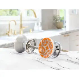 Mascot Hardware 191535008125 Swirl Design 1-1/2 Inch Orange Cupped Cabinet #3