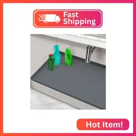 Mecheer Cgd-28x19-g-1 Waterproof Under Sink Mat 28 Inch X 19 Silicone Mats For Kitchen
