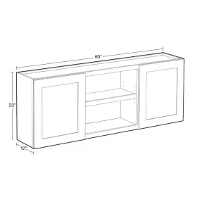Mills Pride 711181548594 Wall Kitchen Laundry Cabinet With Soft Close 60 Inch X 23 12 White #3