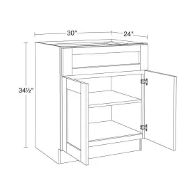 B30-rvo Mills Pride Ready To Assemble Kitchen Cabinet 30 Inch Wx24 Dx34.5 H Plywood Shaker #3