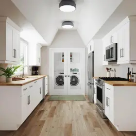 W1236-rvw Mills Pride Kitchen Cabinet 36 Inch X12 Plywood Soft Close Shaker Stock Ready White #2