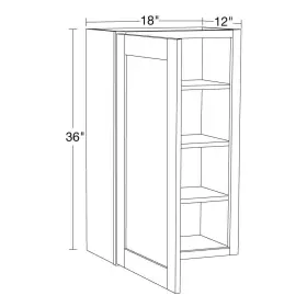 W1836-rvg Mills Pride Ready To Assemble Kitchen Cabinets Plywood Shaker Stock In Gray #3