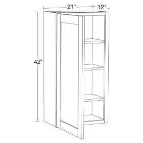 W2142-rvw Mills Pride Wall Kitchen Cabinet 21 Inch W X 12 D 42 H Ready To Assemble In White #3
