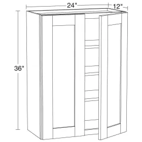 W2436-rvo Mills Pride Kitchen Cabinet 24 Inch X12 X36 Modular Framed Plywood Venetian Onyx #3