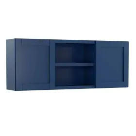 W6023-rvb Mills Pride Kitchen Cabinets 60 Inch X 23 Wall Plywood Shaker Stock Assemble Blue