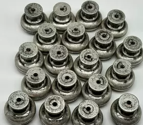 Mng 803055125113 19x Hardware 12511 1 1/4-inch Striped Knob Distressed Antique Silver #3