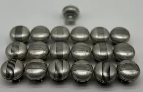 Mng 803055125113 19x Hardware 12511 1 1/4-inch Striped Knob Distressed Antique Silver