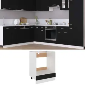 Oven Cabinet Black Engineered Wood 720286132883 23.6 X 18.1 32.1 In Modern