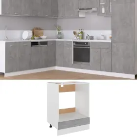 Oven Cabinet Concrete Gray Engineered Wood Standard 720286132913