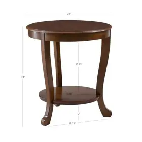 Powell 081438629452 Modern Classic Sabine Side Table Hazelnut #3