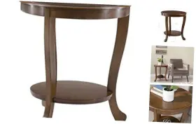 Powell 081438629452 Modern Classic Sabine Side Table Hazelnut