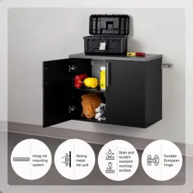 Bscw-0713-1 Prepac Wall-mount Garage Cabinet 30 Inch W X 24 H With Double Door Engineered Wood Black #3