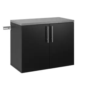 Bscw-0713-1 Prepac Wall-mount Garage Cabinet 30 Inch W X 24 H With Double Door Engineered Wood Black