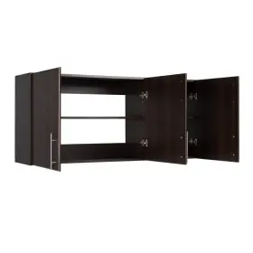 3-adjustable Prepac Eew-5424 Wall Cabinet 12 Inch Lx54 Wx24 H Triple Door Shelves Espresso #3