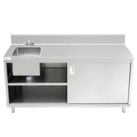 Prepline Pcst-3072 Cabinet Sink 30 Inch X72 X36 H With 6 Backsplash Knock-down